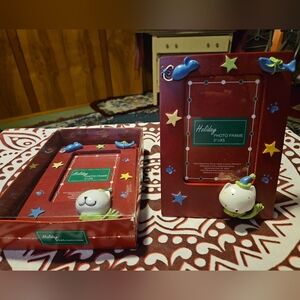 HOLIDAY PET PHOTO FRAMES FROM KOHLS SET OF 2